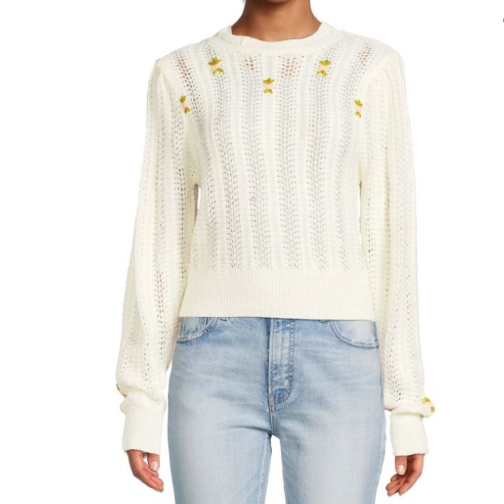 ASTR The Label Taya Wool Blend Crewneck Sweater XS